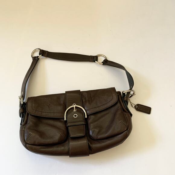 Coach Vintage Y2K Brown Soho Shoulder Baguette Buckle Bag Hangtag 3653 - Picture 1 of 8